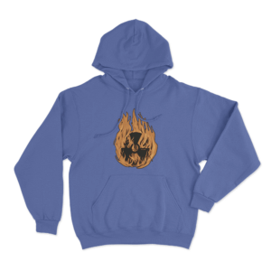 Burning Rifle Hoodie Blue 1