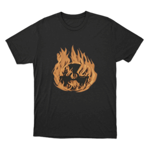 Burning Rifle T Shirt Black