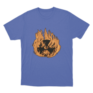 Burning Rifle T Shirt Blue